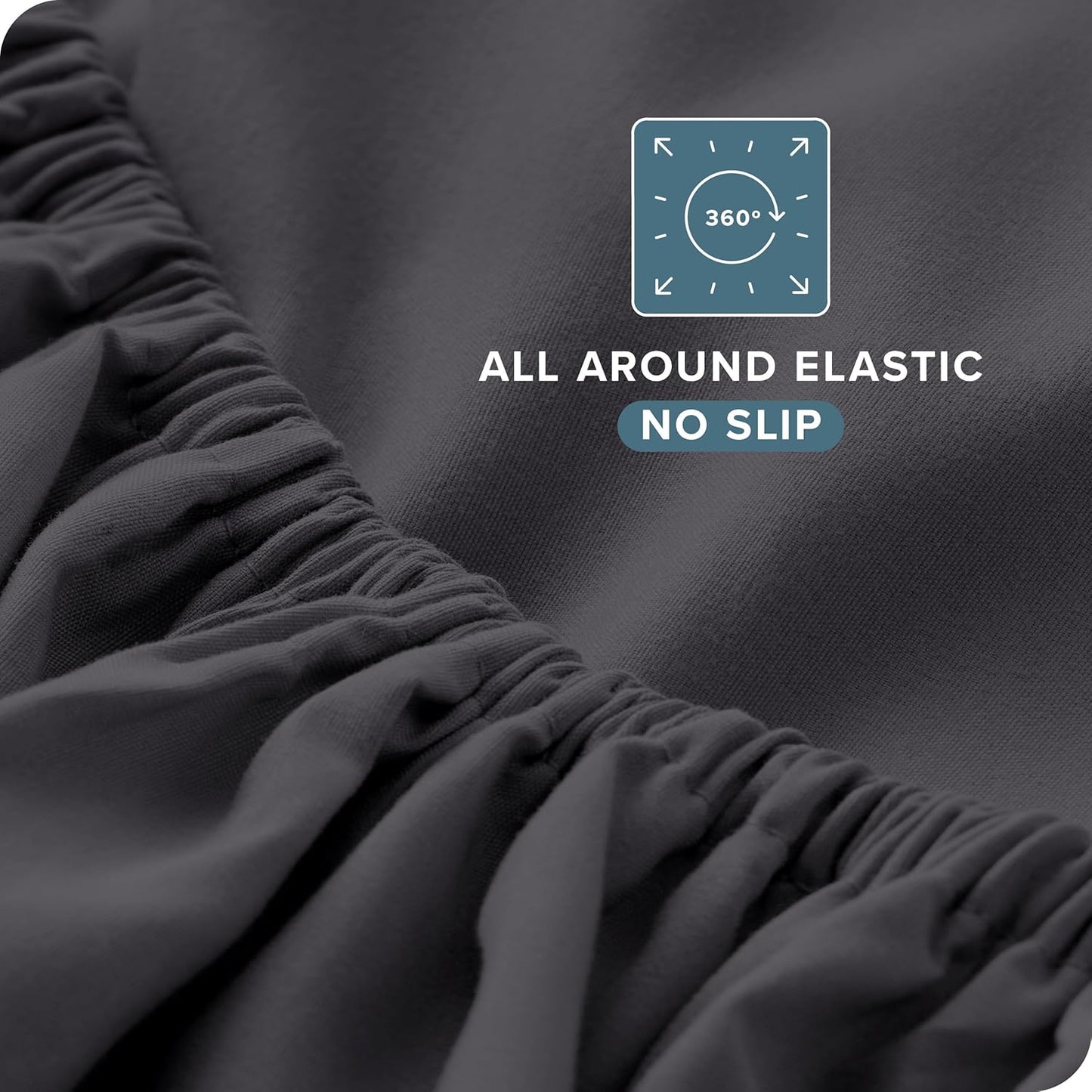 Bare Home Ultra-Soft Full XL Sheet Set - Luxury 1800 - Hydro-Brushed - Deep Pockets - Easy Fit - 4 Piece Set - Bedding Sheets & Pillowcases (Full XL, Forged Iron Grey)