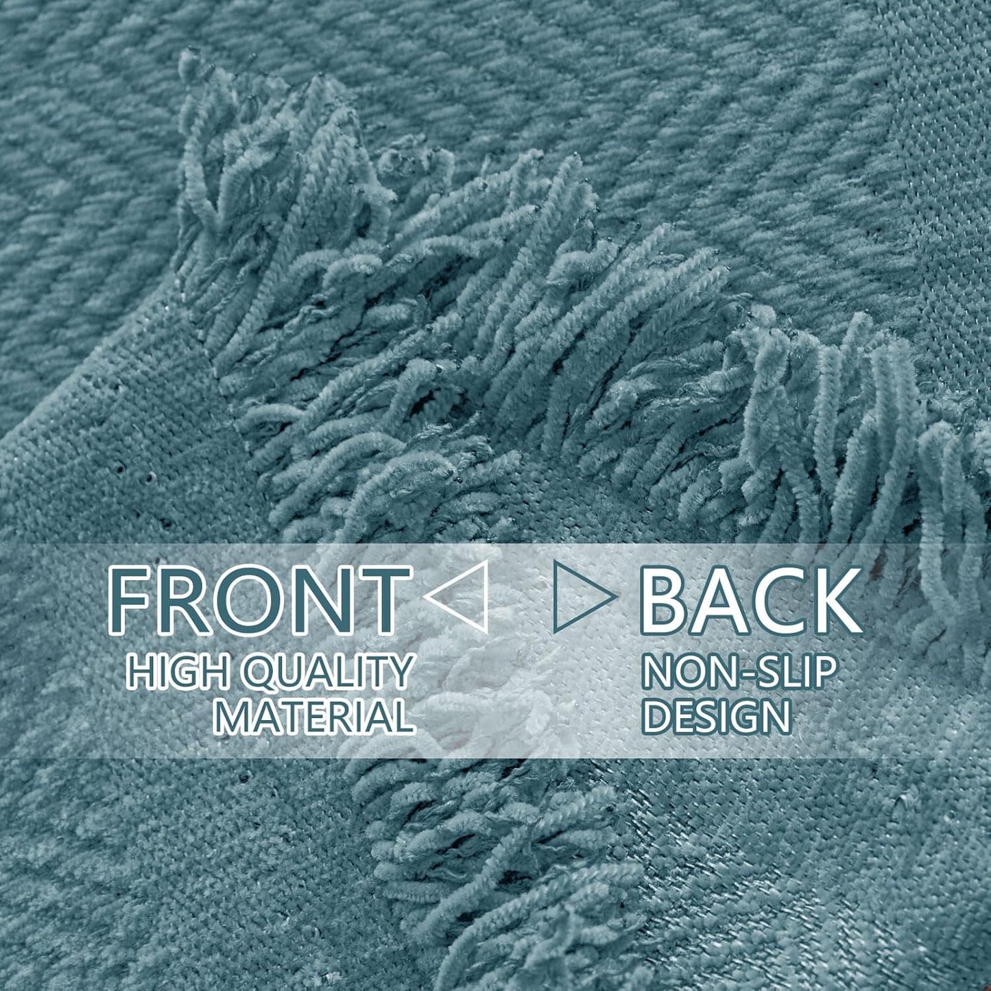 hyha Couch Cover for Dogs, Boho Sofa Covers for 3 Cushion Couch Washable, Chenille Sofa Slipcover for Pets, Soft Loveseat Sectional Couch Throw Blankets with Tassels (Blue, 88.5x150 Inch)