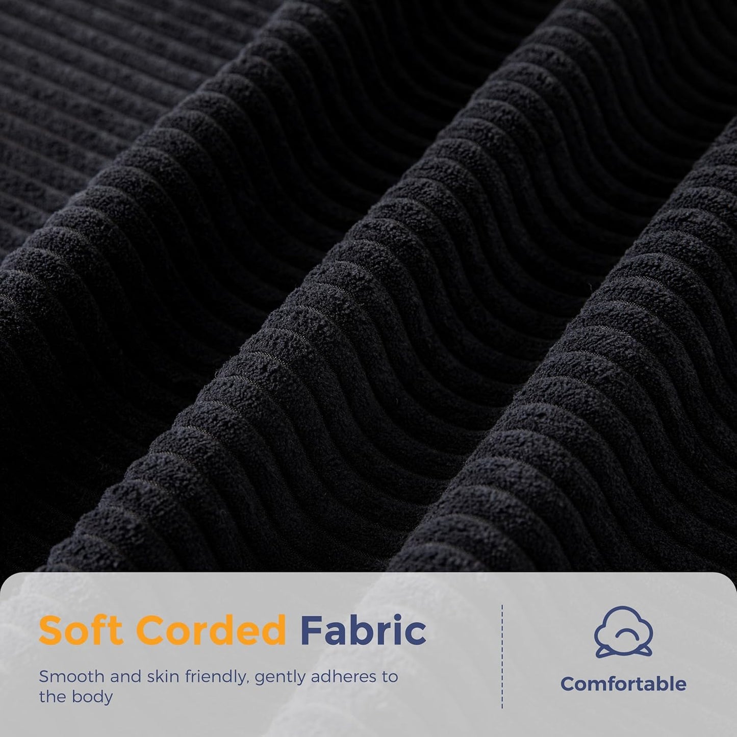 MAXYOYO Bean Bag Chair for Adults, Upholstered Floor Sofa with Armrests, Loveseat Boneless Couch with Tufted Cushion & Backrest, Sofa in A Box, Large Bean Bag Couch for Bedroom Living Room, Black