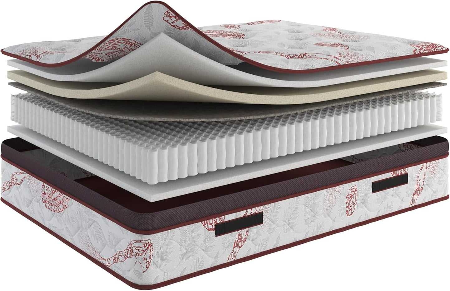 Ottomanson Queen 13" Luxury I Eurotop Mattress, Medium-Firm Memory Foam Comfort - Made in USA - Premium Quilted Cover Mattress - Fiberglass-Free - Bed in a Box