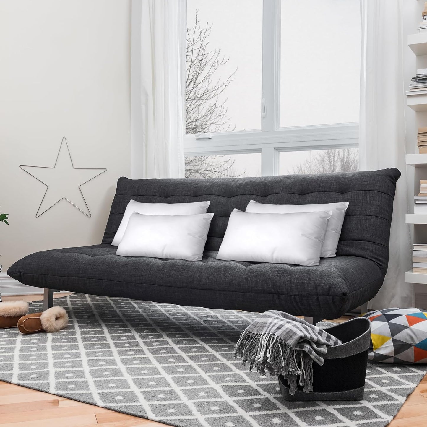 Utopia Bedding Throw Pillows (Set of 4, White), 12 x 20 Inches Pillows for Sofa, Bed and Couch Decorative Stuffer Pillow