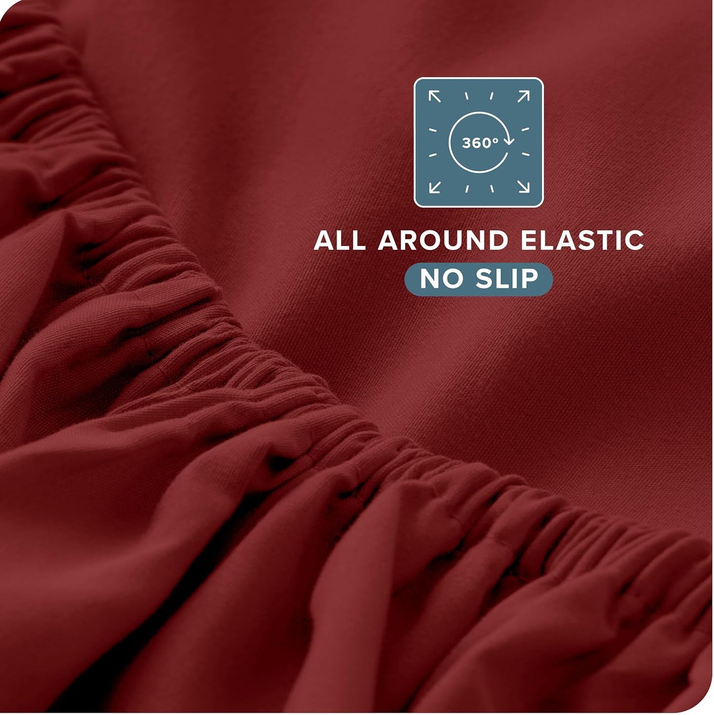 Bare Home Queen Sheet Set - 1800 Ultra-Soft Microfiber Queen Bed Sheets - Double Brushed - Deep Pockets - Easy Fit - 4 Piece Set - Bed Sheets (Queen, Rosewood)