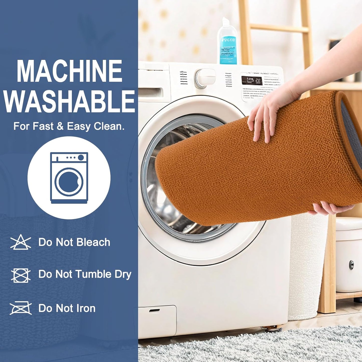 OLANLY Thick Memory Foam Bath Mat Rug 36x24, Extra Soft Absorbent Bathroom Rug, Quick Dry Bath Mats, Non-Slip, Machine Washable Carpet for Bathroom, Tub and Shower, Home Decor Accessories, Ochre