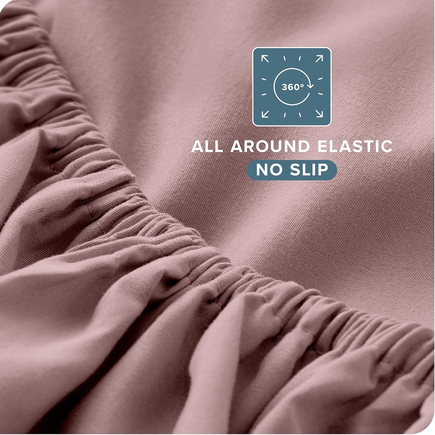 Bare Home King Sheet Set - Luxury 1800 Ultra-Soft Microfiber King Bed Sheets - Double Brushed - Deep Pockets - Easy Fit - 4 Piece Set - Bedding Sheets & Pillowcases (King, Mauve)