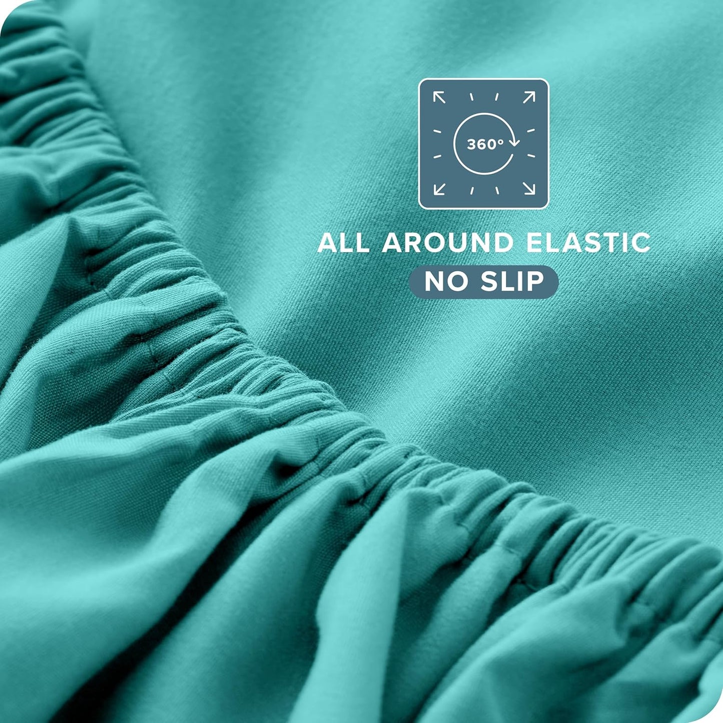 Bare Home King Sheet Set - Luxury 1800 Ultra-Soft Microfiber King Bed Sheets - Double Brushed - Deep Pockets - Easy Fit - 4 Piece Set - Bedding Sheets & Pillowcases (King, Turquoise)