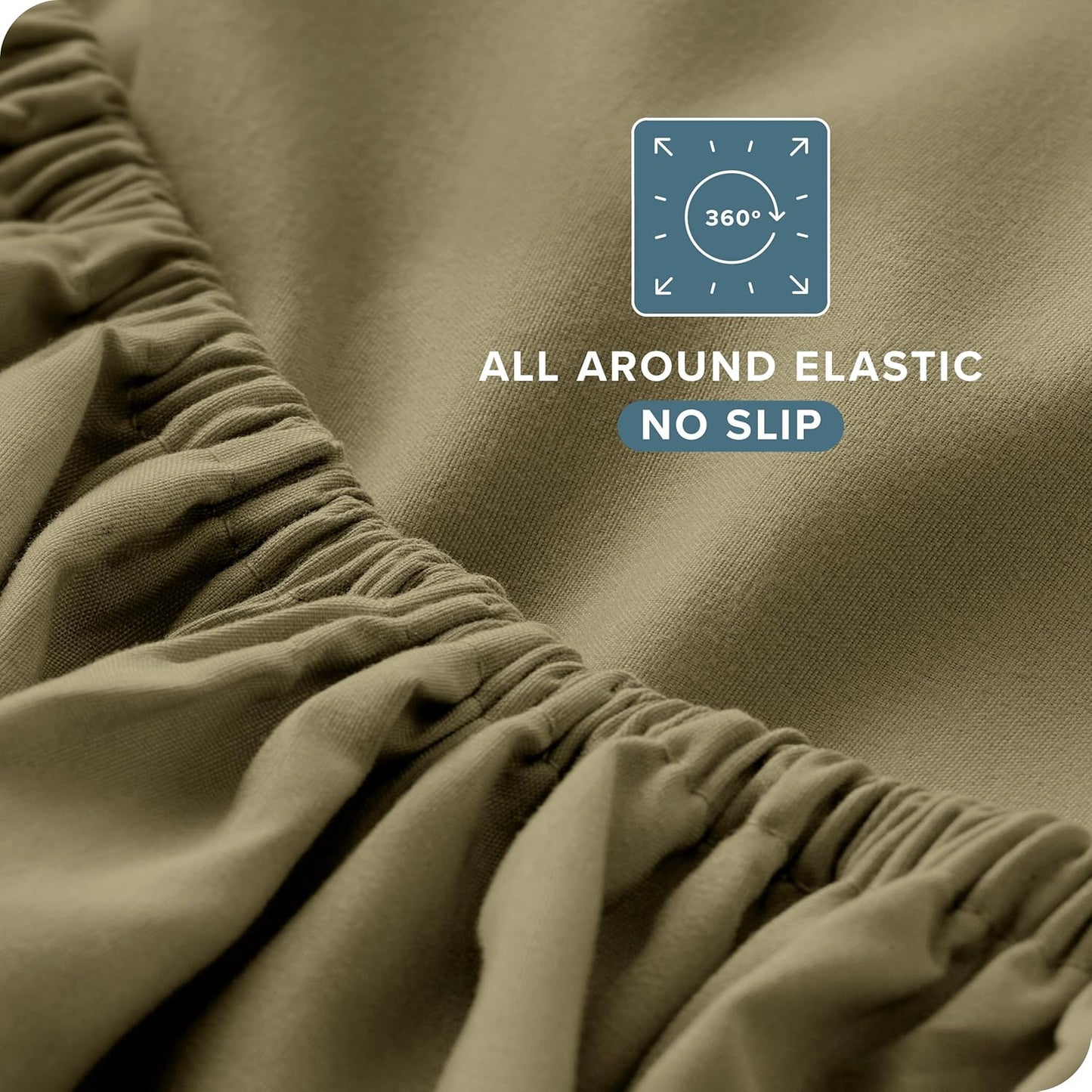 Bare Home Queen Sheet Set - Luxury 1800 Ultra-Soft Microfiber Queen Bed Sheets - Double Brushed - Deep Pockets - Easy Fit - 4 Piece Set - Bedding Sheets & Pillowcases (Queen, Olive)