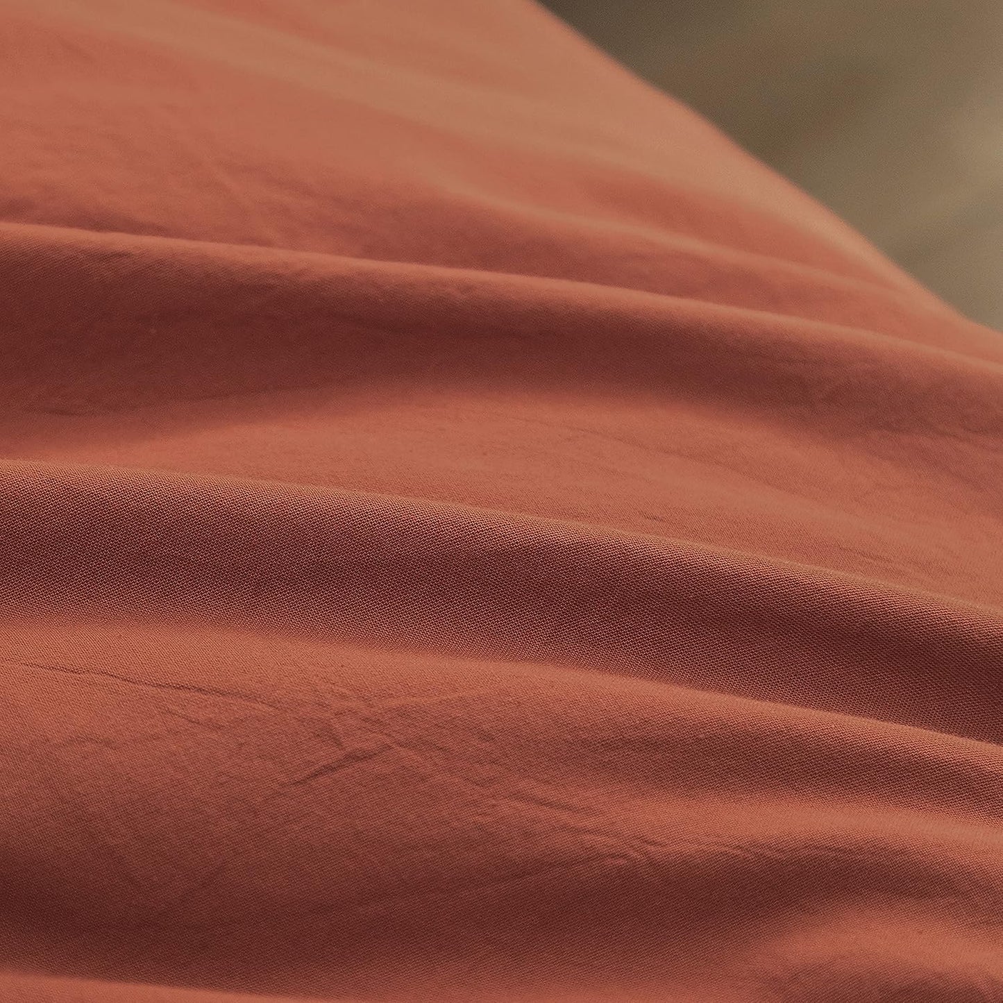 BESTOUCH Duvet Cover Set 100% Washed Cotton Linen Feel Super Soft Comfortable Chic Lightweight 3 PCs Home Bedding Set Crimson Red Queen