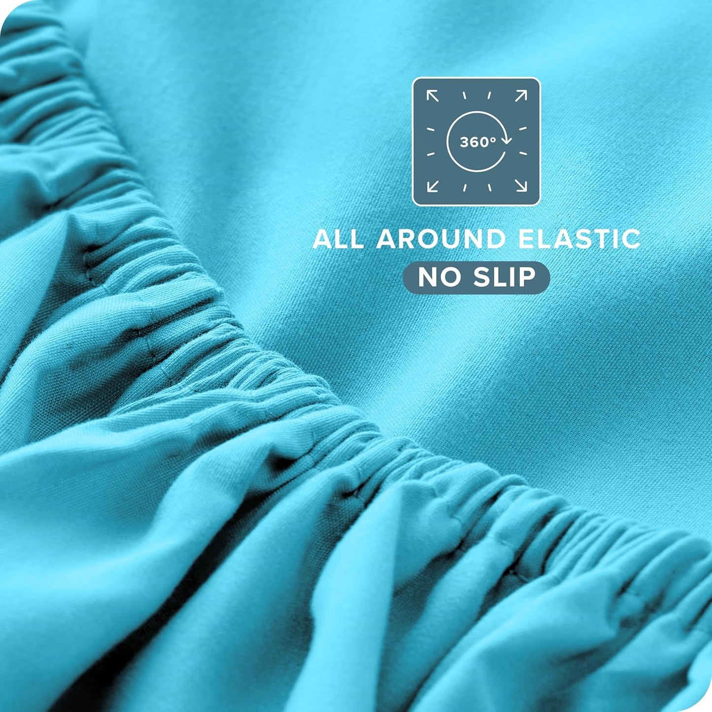 Bare Home Queen Sheet Set - Luxury 1800 Ultra-Soft Microfiber Queen Bed Sheets - Double Brushed - Deep Pockets - Easy Fit - 4 Piece Set - Bedding Sheets & Pillowcases (Queen, Aqua)