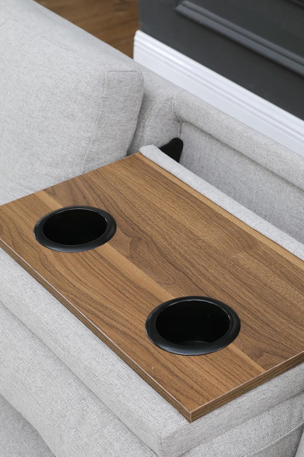 Ball & Cast 98" L Shaped Sectional Couch for Living Room with Chaise & Nailhead Trim,4 Seat Linen Upholstered Modular Sectional Sofa Set 2 PCS W/Cup Holders and 2 Pillows for Home,Office,Light Gray