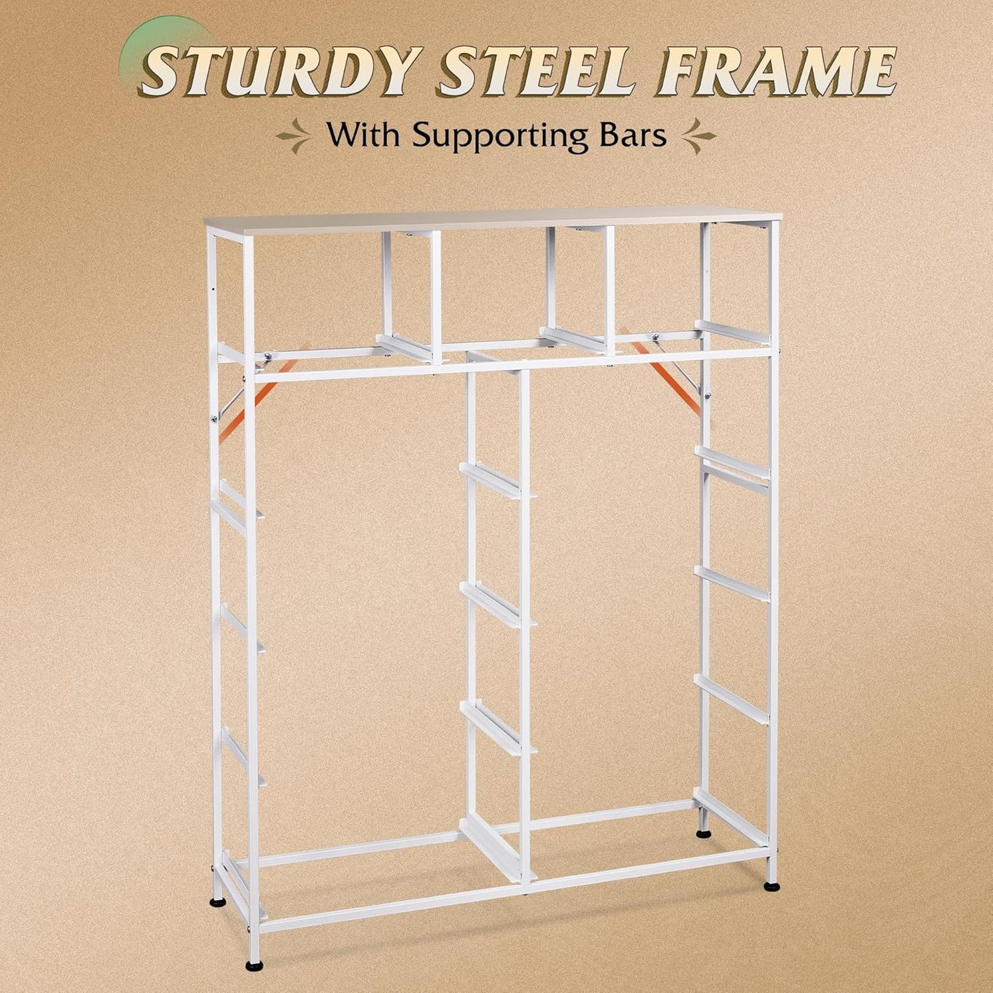 WLIVE Storage Organizer Unit with 11 Fabric Bins, Storage Drawers Organizer with Steel Frame, Tall Storage Tower Organizaton for Living Room, Hallway, Office, Light Grey