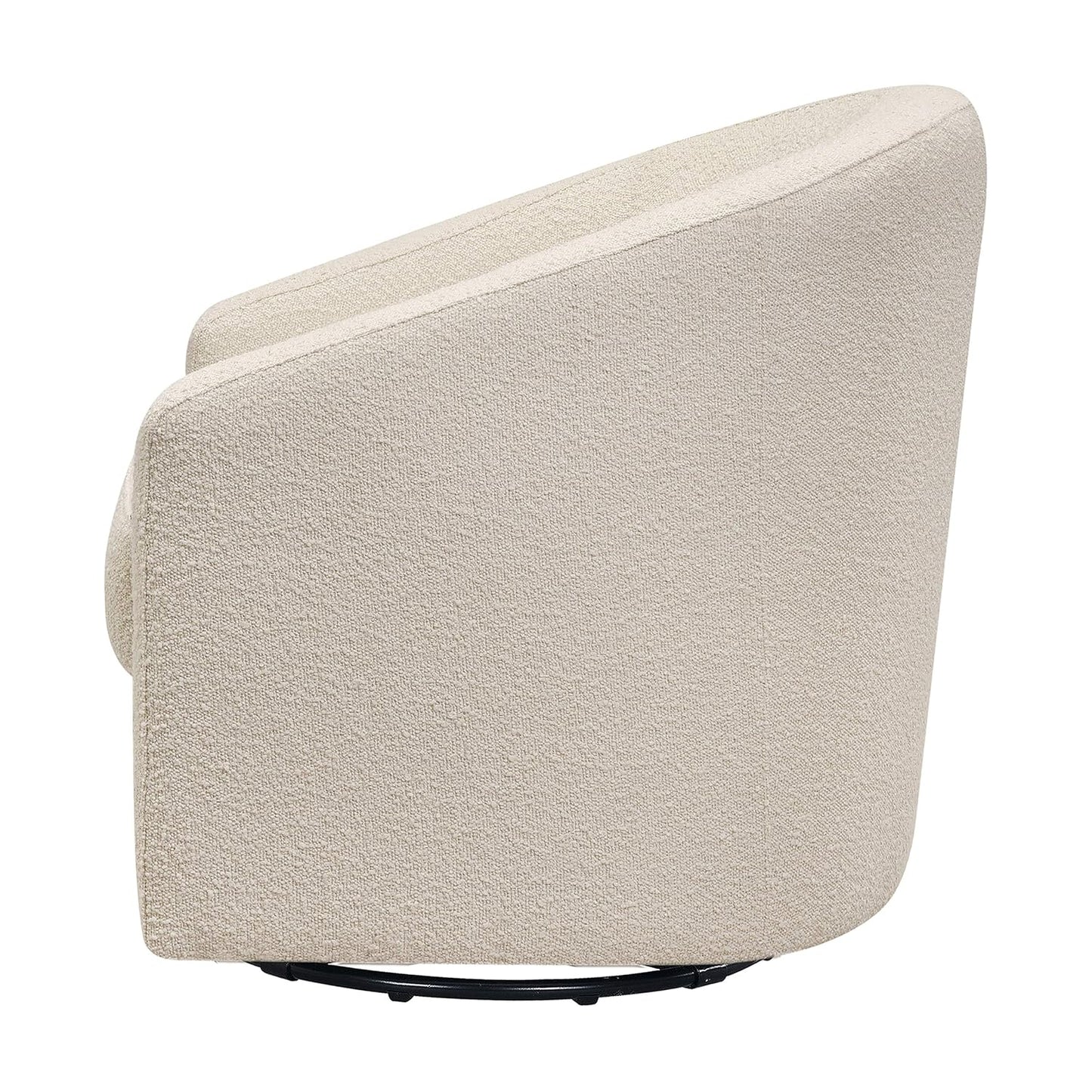 Babyletto Madison Swivel Glider in Polyester Ivory Boucle, Greenguard Gold and CertiPUR-US Certified
