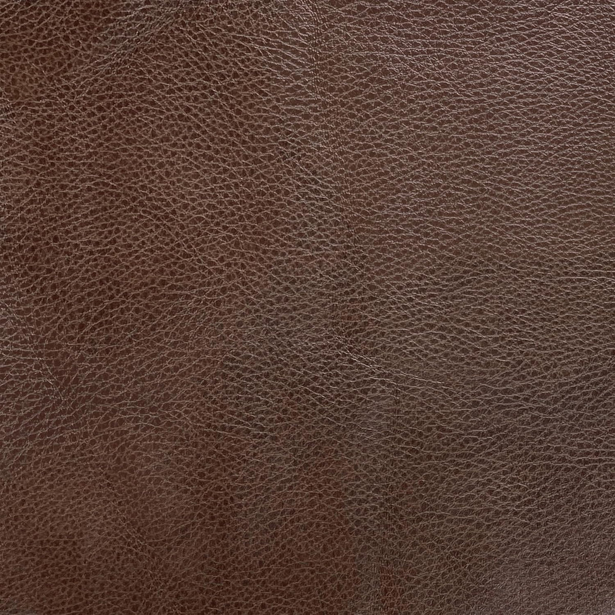 HomePop Upholstered Faux Leather Round Ottoman (No Lid, Seat Only) Home Décor | Round Pouf Foot Rest – Brown Faux Leather