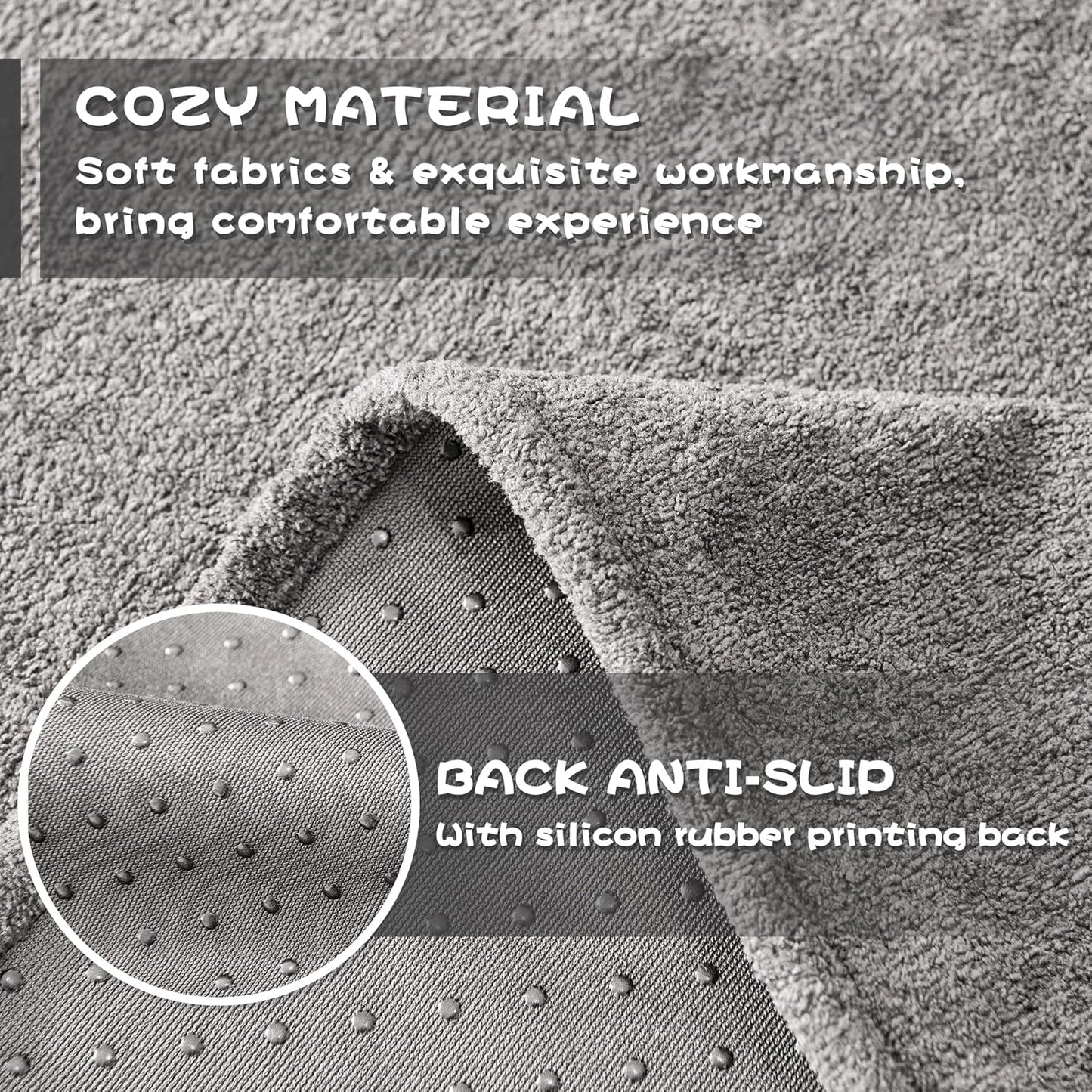 MYSKY HOME Couch Cover Sofa Cover for 2 Cushion Couch, Non-Slip Soft Sofa Slipcover Protector, Sofa Covers Washable, Couch Covers for Sectional Sofa, Sofa Towel for Pet Cat Dog, 71" x 118", Grey