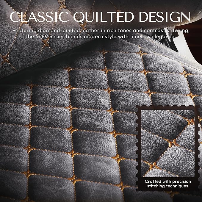 Dowinx Gaming Chair Big and Tall, Ergonomic PC Gaming Chair with Footrest & Massage, Racing Style Reclining Computer Chair for Adults, 400LBS Capacity - Heavy Duty Gamer Chair, Grey