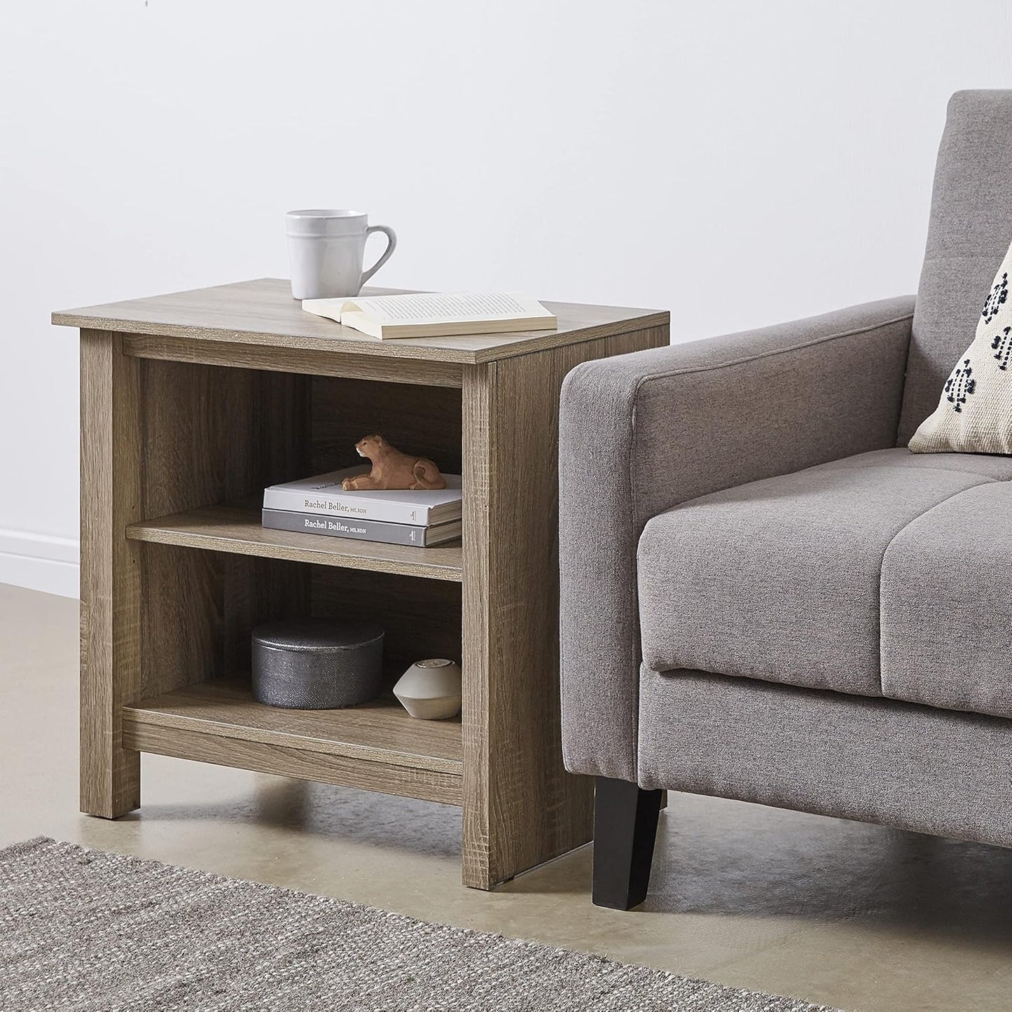 ROCKPOINT 70inch TV Stand Storage Media Console Entertainment Center,Driftwood