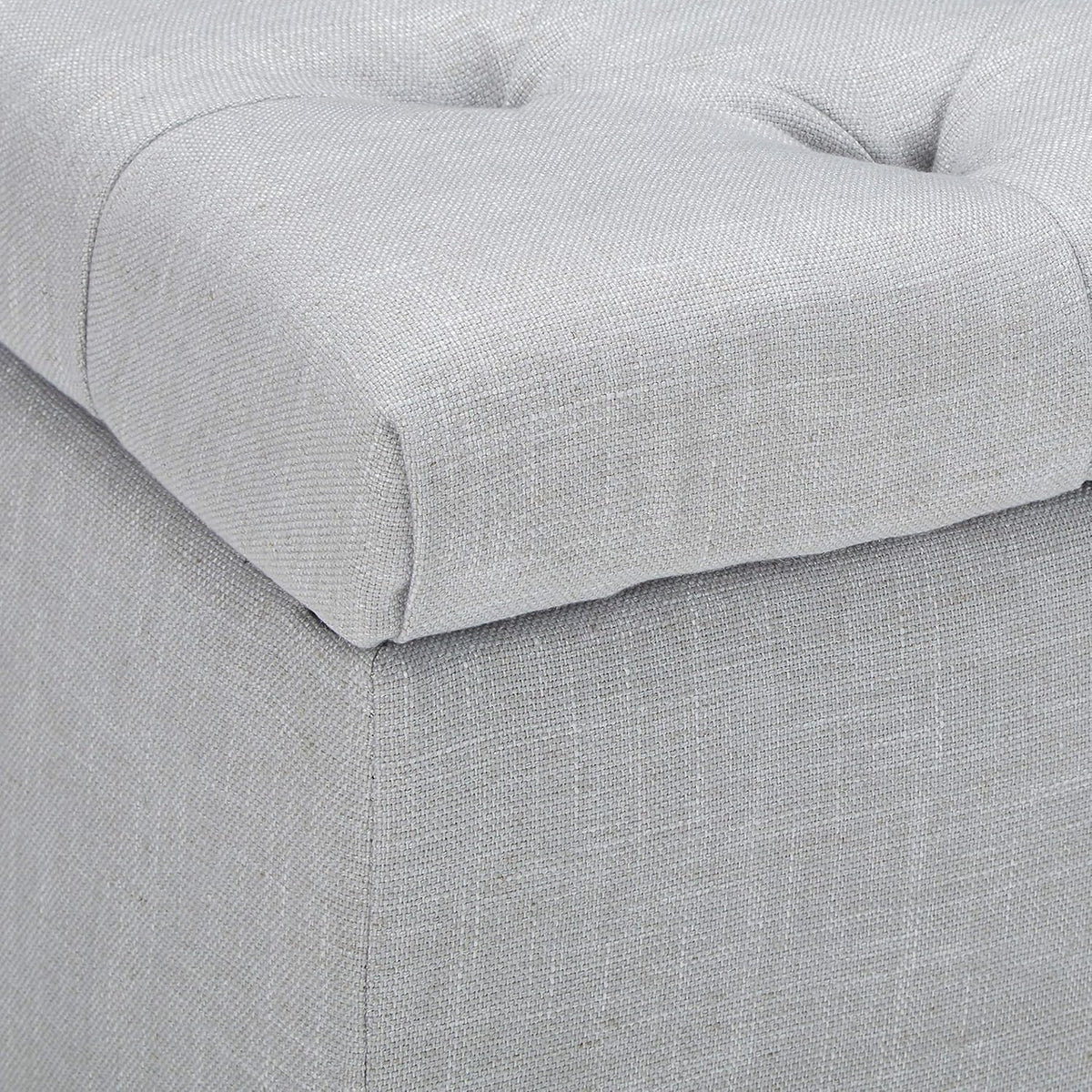 Christopher Knight Home Ottilie Fabric Storage Ottoman, Light Grey 17.50”D x 51.25”W x 17.43”H