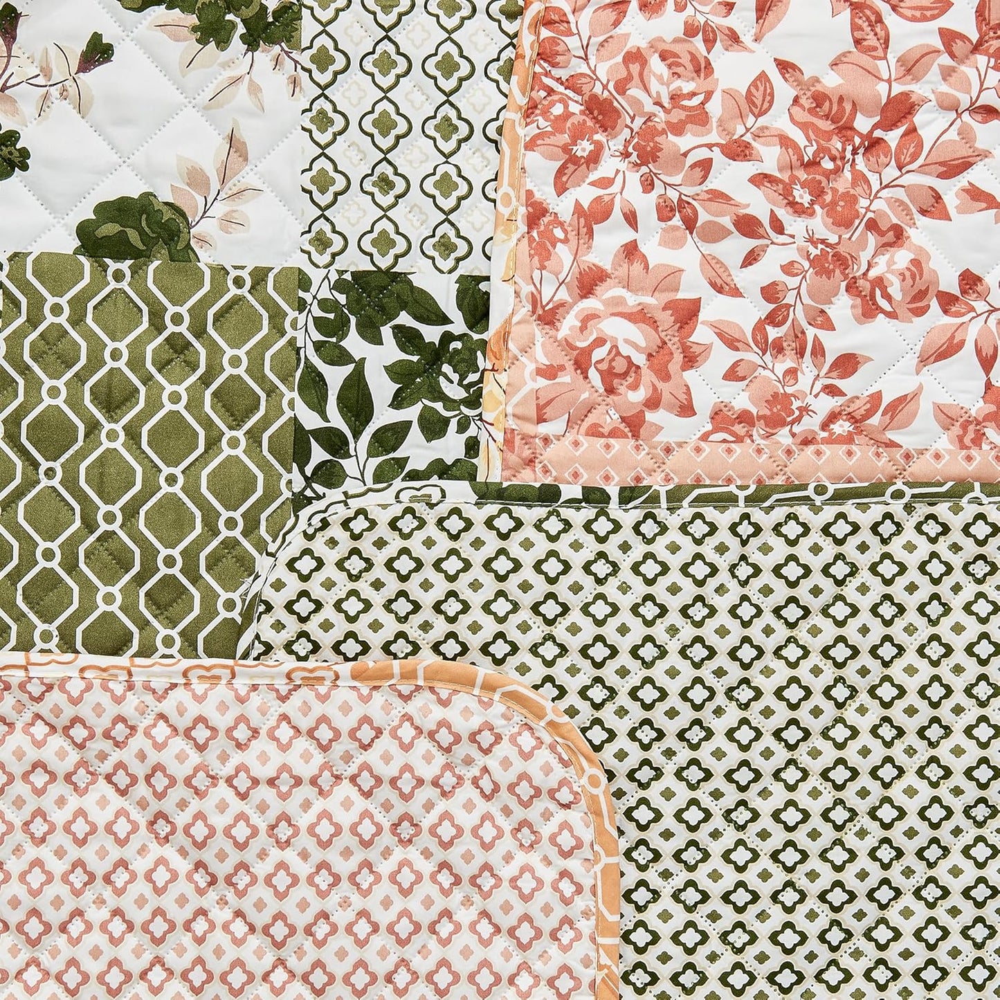 Great Bay Home Reversible Patchwork Chair Cover - Washable Slipcover Furniture Protector with Elastic Straps - Chair Cover for Dogs, Kids, and Pets - Box-Stitched Detail (Chair, Dusty Rose)