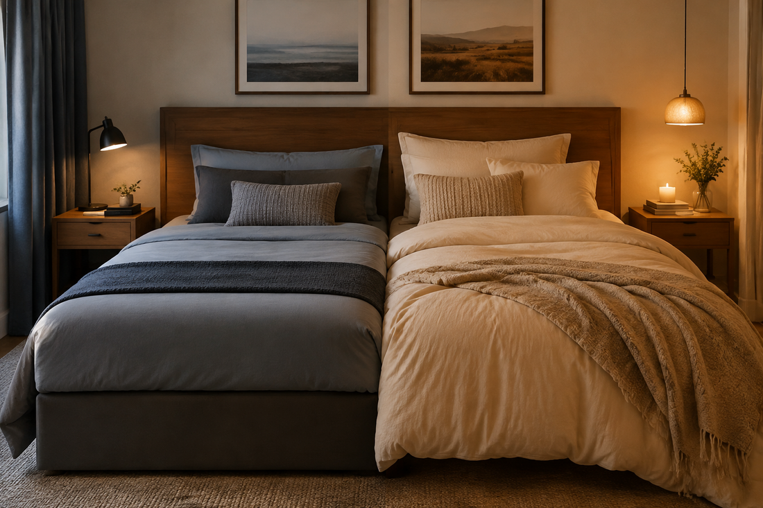 A Bedroom Designed for Two Different Sleepers