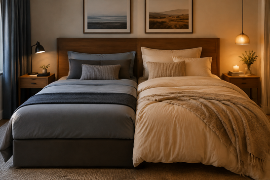 A Bedroom Designed for Two Different Sleepers