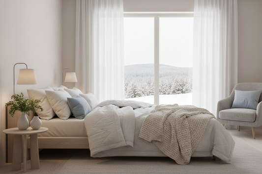 A Calm Winter Bedroom: Designing a Space for Rest & Renewal