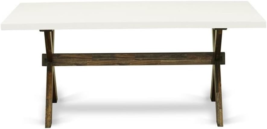 East West Furniture XT727 X-Style Modern Dining Table - a Rectangle Kitchen Table Top with Stylish Legs, 40x72 Inch, Multi-Color