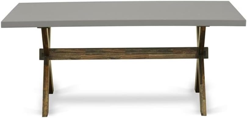 East West Furniture XT797 X-Style Kitchen Dining Table - a Rectangle Wooden Table Top with Stylish Legs, 40x72 Inch, Multi-Color
