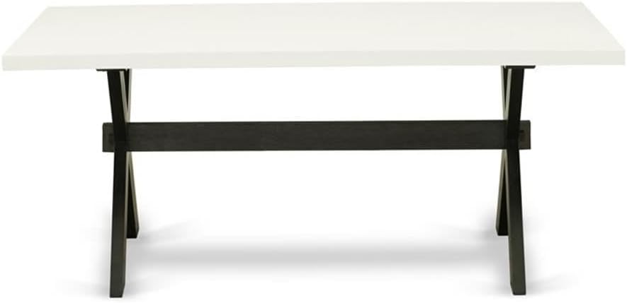 East West Furniture XT627 X-Style Kitchen Dining Table - a Rectangle Wooden Table Top with Stylish Legs, 40x72 Inch, Multi-Color