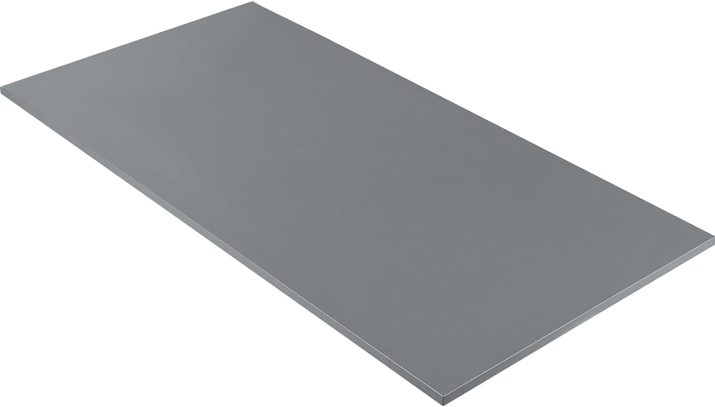 Kaboon 45x20 inch Table Top Universal, Solid One-Piece Desktop, Reversible Melamine Countertop, Double Desks, L-Desk DIY, Gray