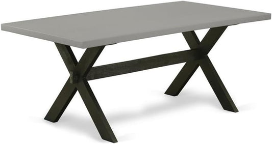 East West Furniture XT697 X-Style Kitchen Dining Table - a Rectangle Solid Wood Table Top with Stylish Legs, 40x72 Inch, Multi-Color