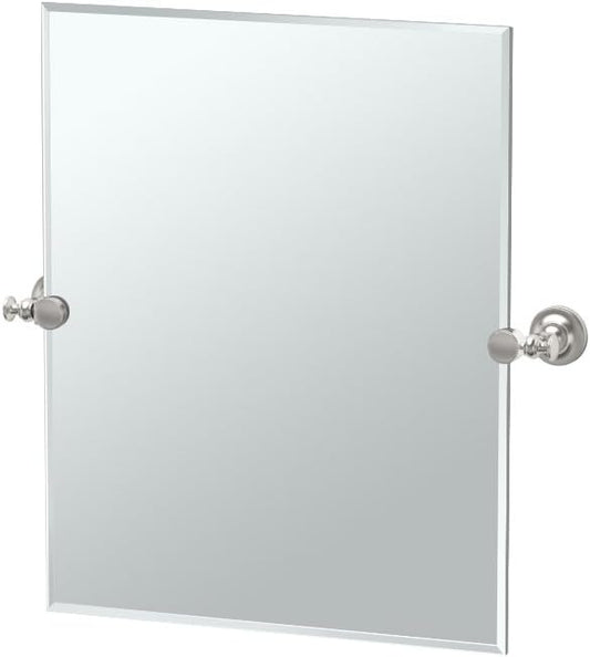 Gatco 4029SM Tavern, Small Rectangle Mirror, Satin Nickel