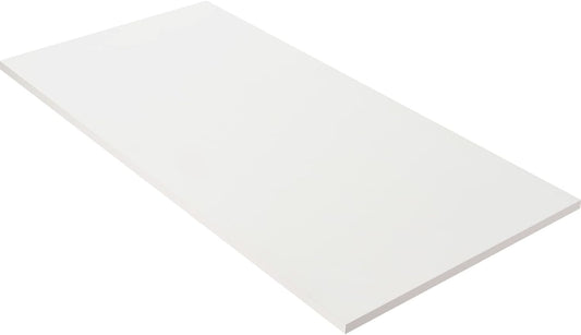 Kaboon 45x20 inch White Table Top Universal, Solid One-Piece Desktop, Reversible Melamine Countertop, Double Desks, L-Desk DIY