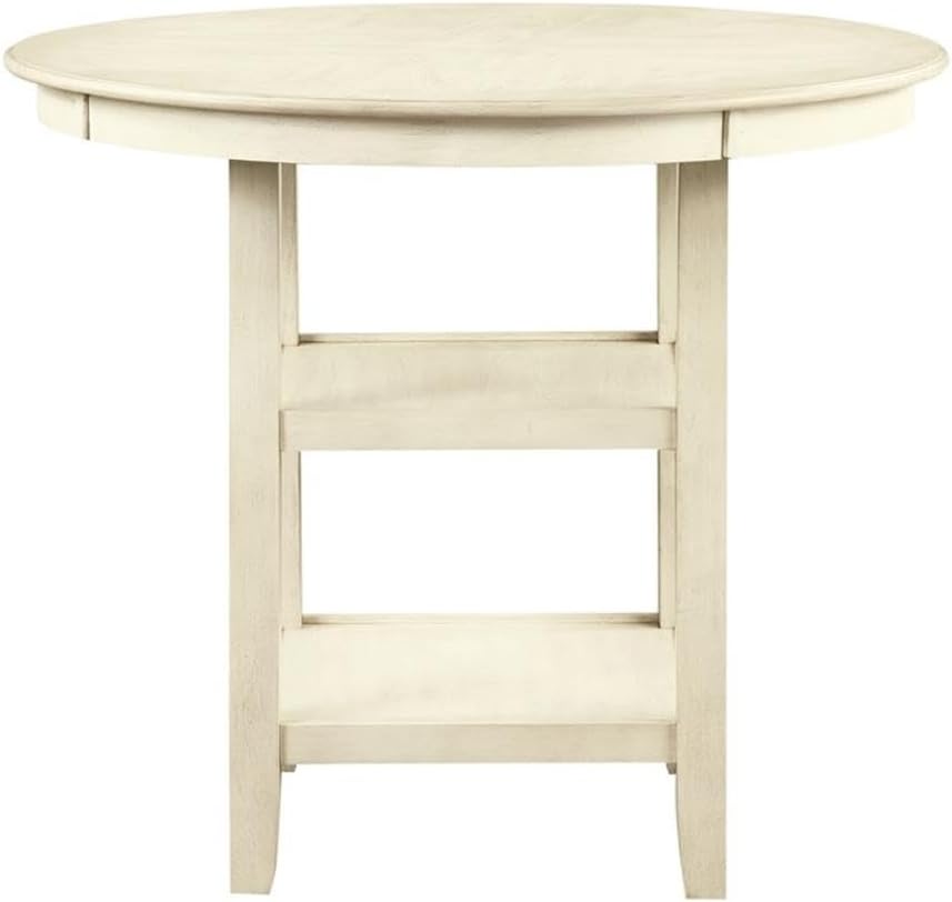 New Classic Furniture Amy 5-Piece Counter Dining Table Set, Beige and Brown