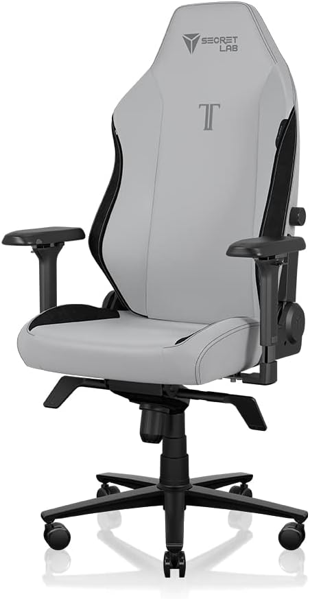 Secretlab Titan Evo Ash Gaming Chair - Reclining - Ergonomic & Comfortable Computer Chair with 4D Armrests - Magnetic Head Pillow & 4-Way Lumbar Support - Small - Gray - Leatherette