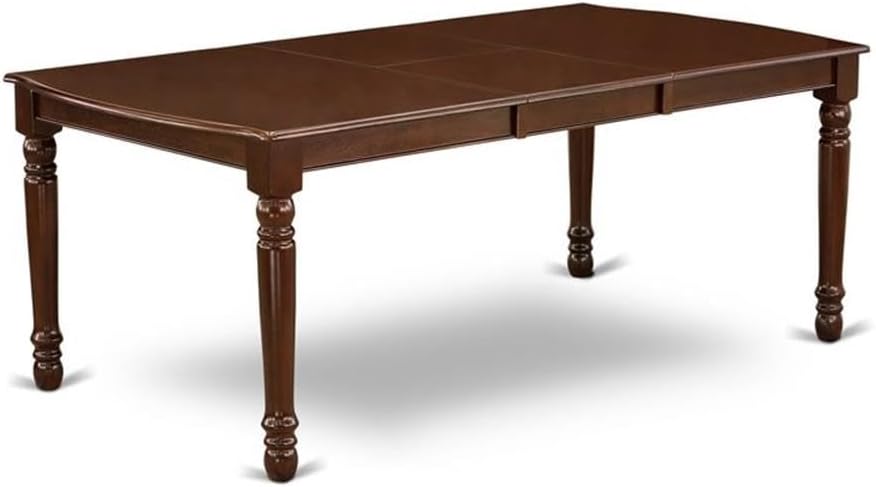 East West Furniture DOML9-MAH-W 9 Piece Dining Set Includes a Rectangle Dining Room Table with Butterfly Leaf and 8 Kitchen Chairs, 42x78 Inch, Mahogany