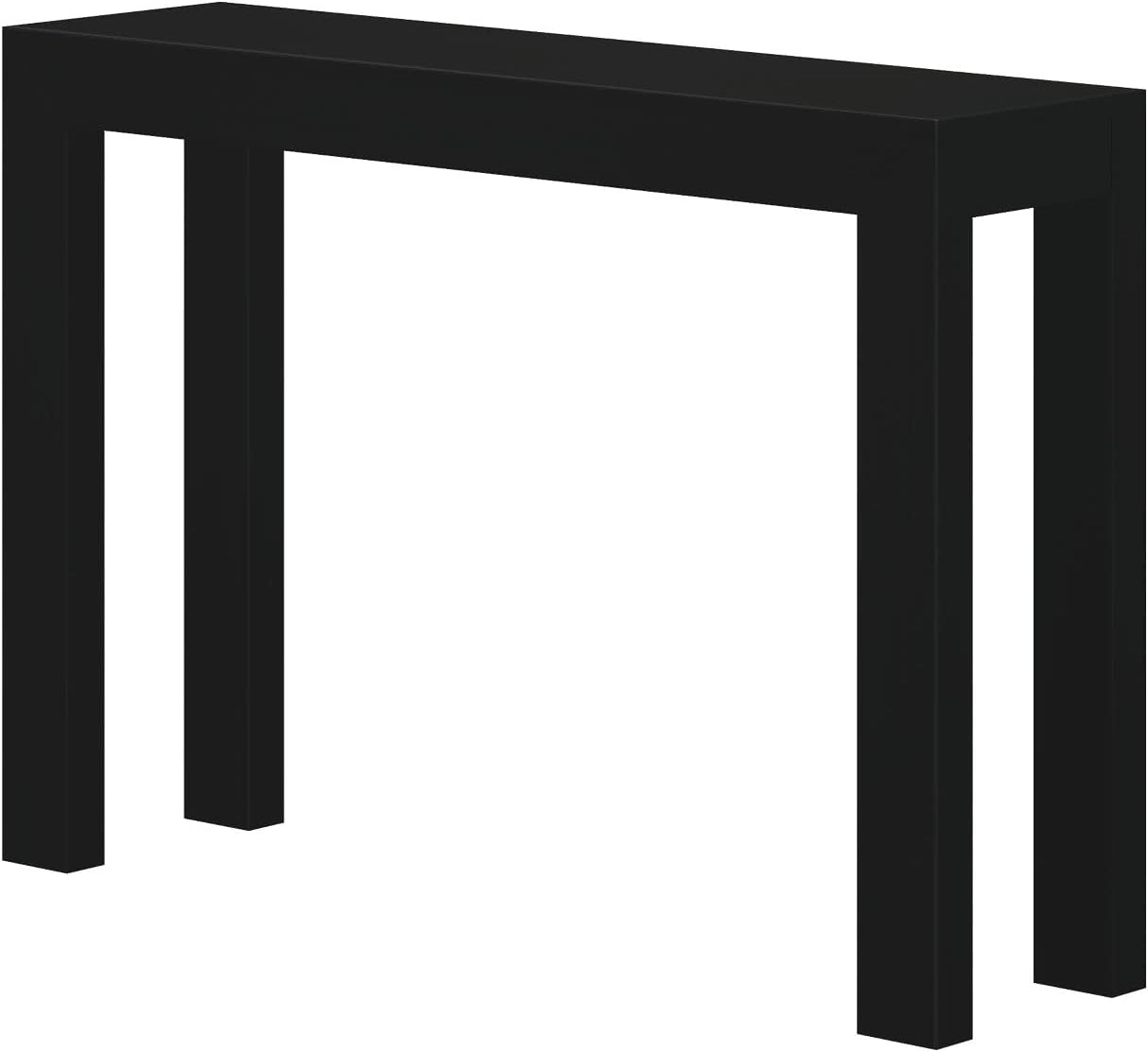 Plank+Beam Modern Solid Wood Console Table, 46.25 Inch, Sofa Table, Narrow Entryway Table for Hallway, Behind The Couch, Living Room, Foyer, Easy Assembly, Black