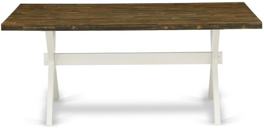 East West Furniture XT077 X-Style Modern Dining Table - a Rectangle Wooden Table Top with Stylish Legs, 40x72 Inch, Multi-Color