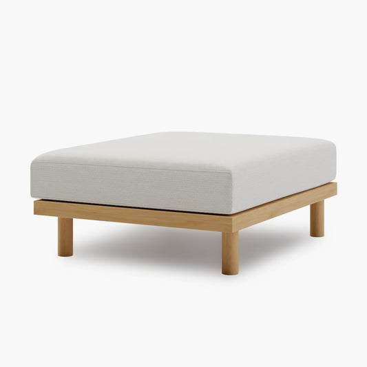 Acanva Minimalist Modular Sectional Sofa for Living Room, Wide & Deep Seat Convertible Furniture Set with Metal Frame and Movable Covers, Ottoman, Off White