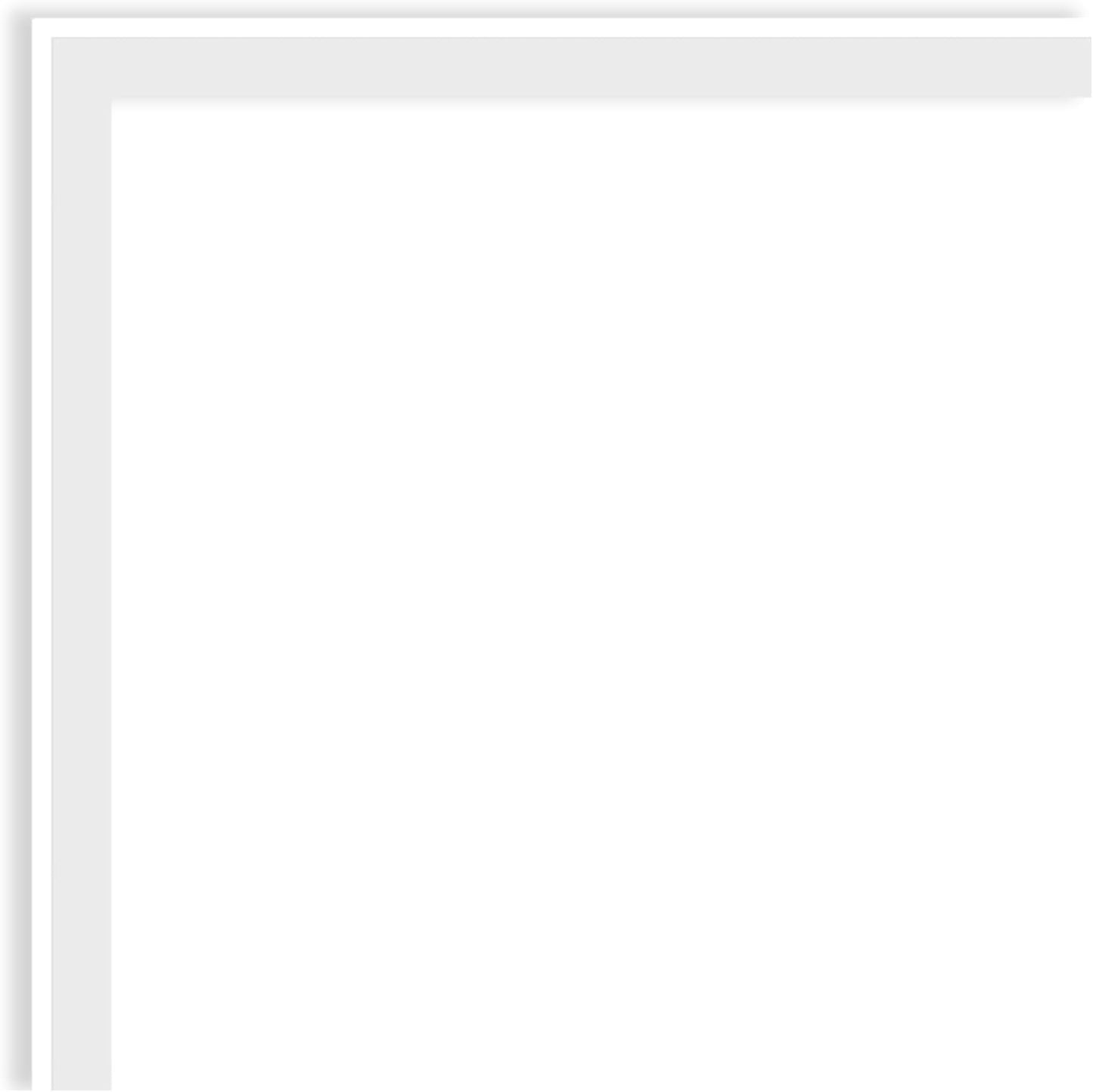 Amanti Art White Bathroom Mirror for Over Sink, 24x30 Incline White Rectangle Vanity Mirror, Large Modern Contemporary Wood Frame, Hangs Horizonally and Vertically, Bathroom Wall Decor, Beveled Edge
