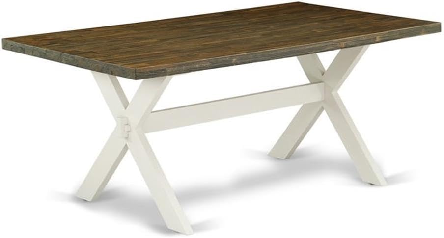 East West Furniture XT077 X-Style Modern Dining Table - a Rectangle Wooden Table Top with Stylish Legs, 40x72 Inch, Multi-Color