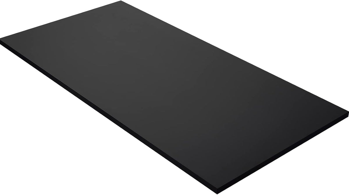 Kaboon 45.67"x23.62" Black Table Top, Solid One-Piece Desktop, Reversible Melamine Countertop, Double Desks, L-Desk DIY