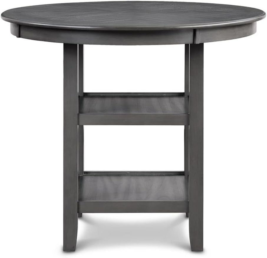 New Classic Furniture Amy 5-Piece Counter Dining Table Set, Gray