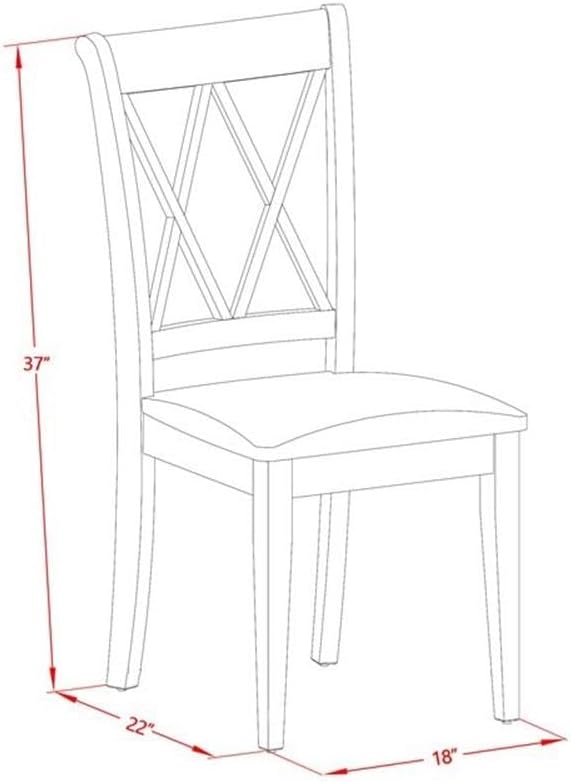 East West Furniture LGCL9-LWH-C 9 Piece Modern Dining Table Set Includes a Rectangle Wooden Table with Butterfly Leaf and 8 Linen Fabric Dining Room Chairs, 42x84 Inch, Linen White