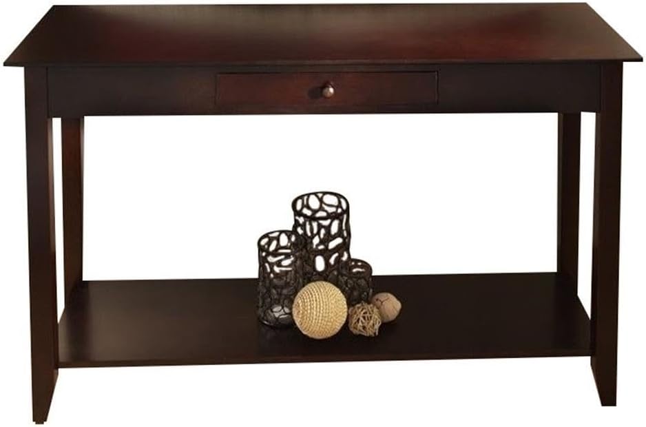 Convenience Concepts American Heritage 1 Drawer Console Table with Shelf, Espresso