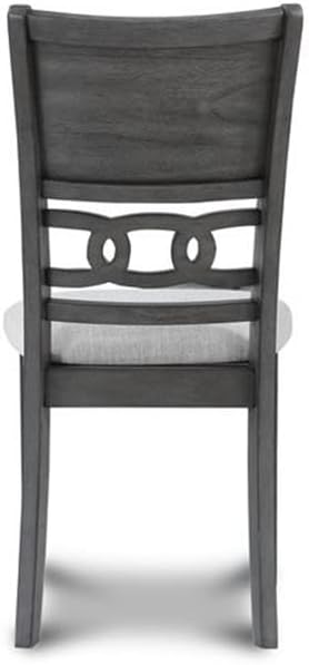 New Classic Furniture Gia 5-Piece Round Dining Set with 1 Dining Table and 4 Chairs, 47-Inch, Gray