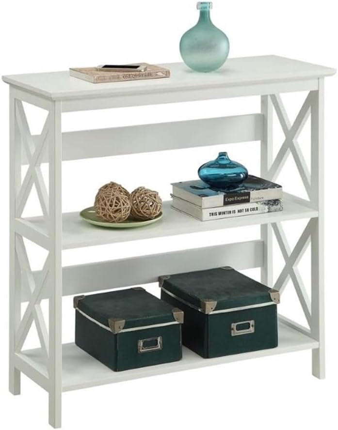 Convenience Concepts Oxford 3 Tier Bookcase, White