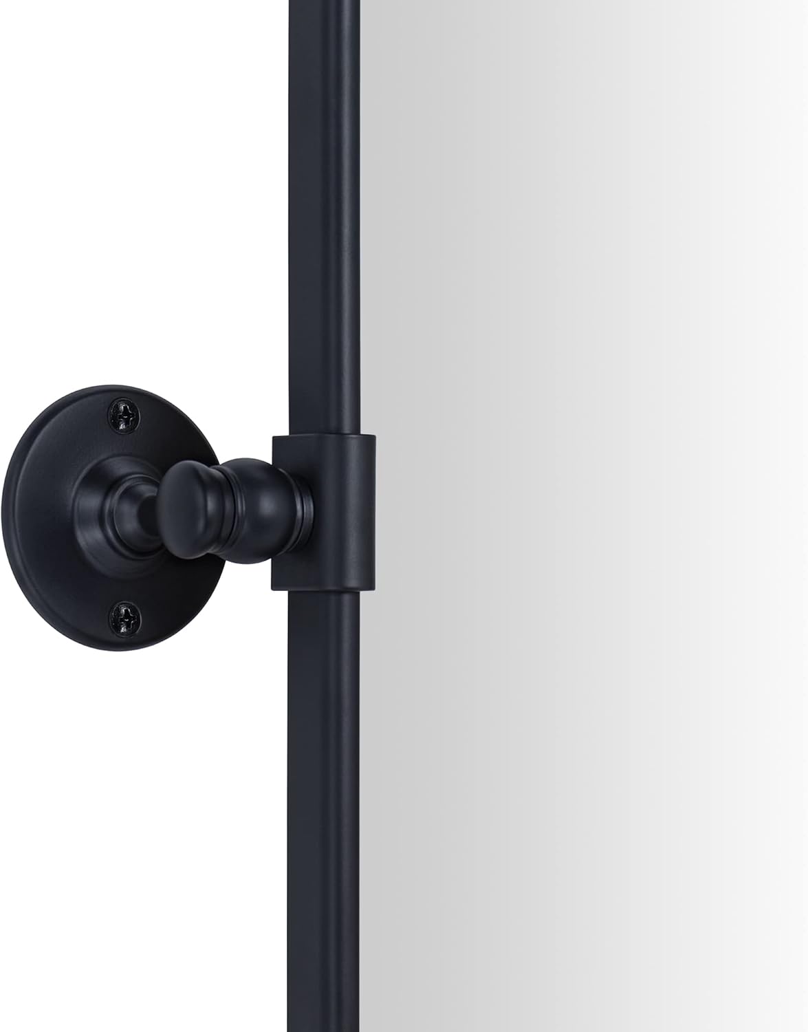 TEHOME Horizontal Pivot Mirror Black Tilt Mirror for Bathroom Beveled Metal Framed Pivoting Rectangle Bathroom Mirror, 35x23''