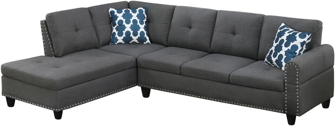Evan Sectional Sofa for Living Room, Apartment, Bedroom, Office