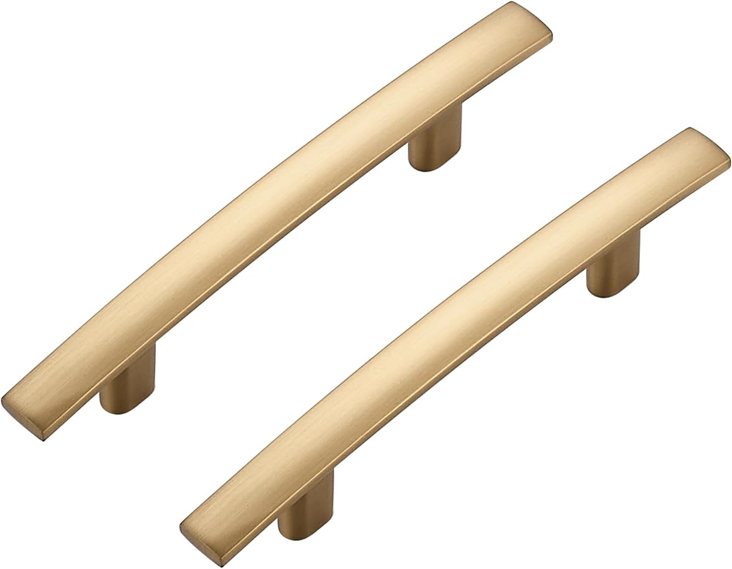 15 Pack Cabinet Handles 3" Hole Center - Curved Cabinet Pulls Champagne Bronze Drawer Pulls for Kitchen Cupboard Solid Handles for Dresser Drawer Arch Closet Hardware