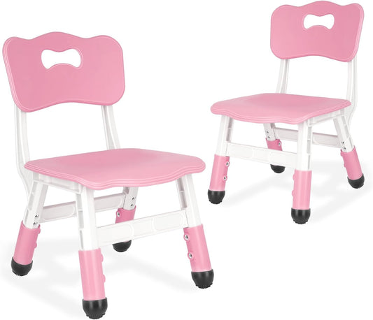 Kids Chair Adjustable Height Children Chairs Suitable for Children Age 2-8 with Foot Covers for Home Classroom Kindergarten and Children's venues Two-Pack