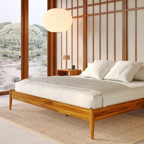 Dinkee Basic Bed Frame Without headboard - Caramel -Full